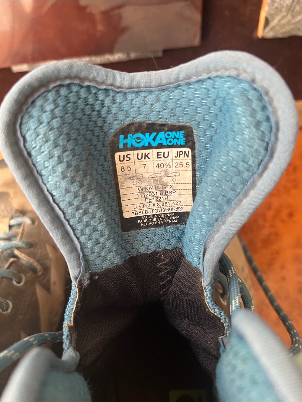 Hoka One One Men's Blue and Gray Trail Boots